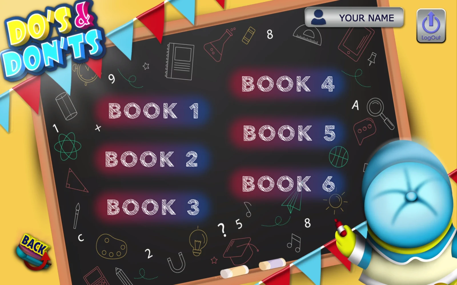喬登生活學習 D 系列:點 Book 數字,選擇一本內容。