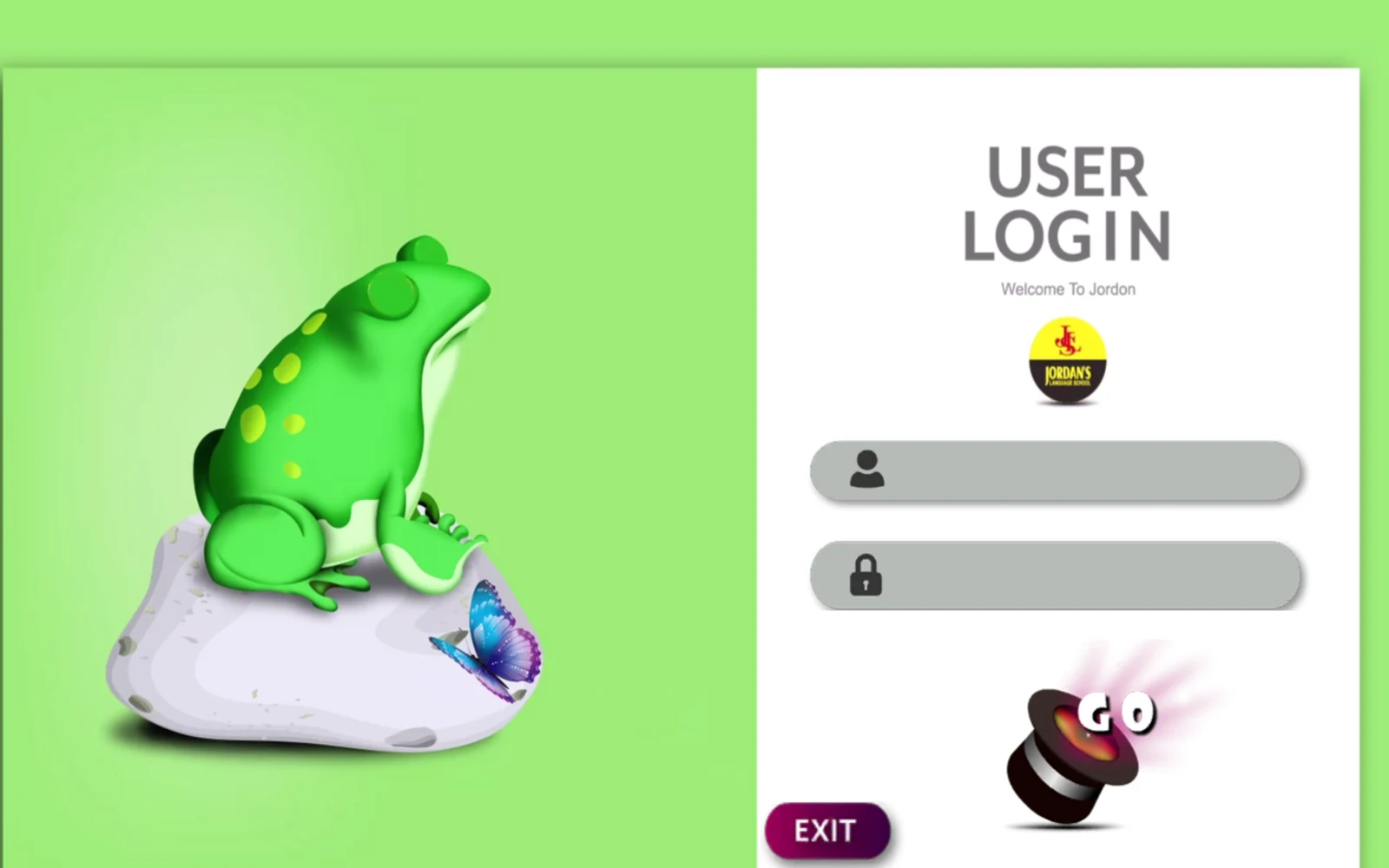 Jack of English 3 USER LOGIN 登入畫面