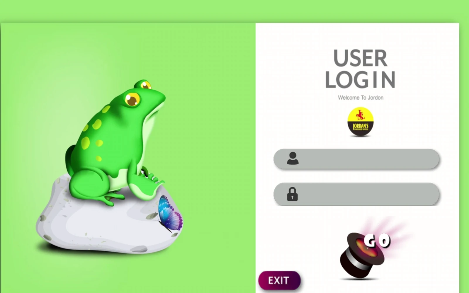 Jack of English 4 USER LOGIN 登入畫面
