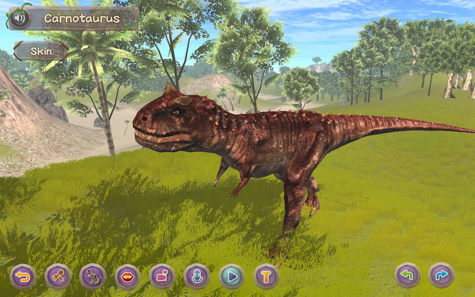 右箭頭切換成 Carnotaurus