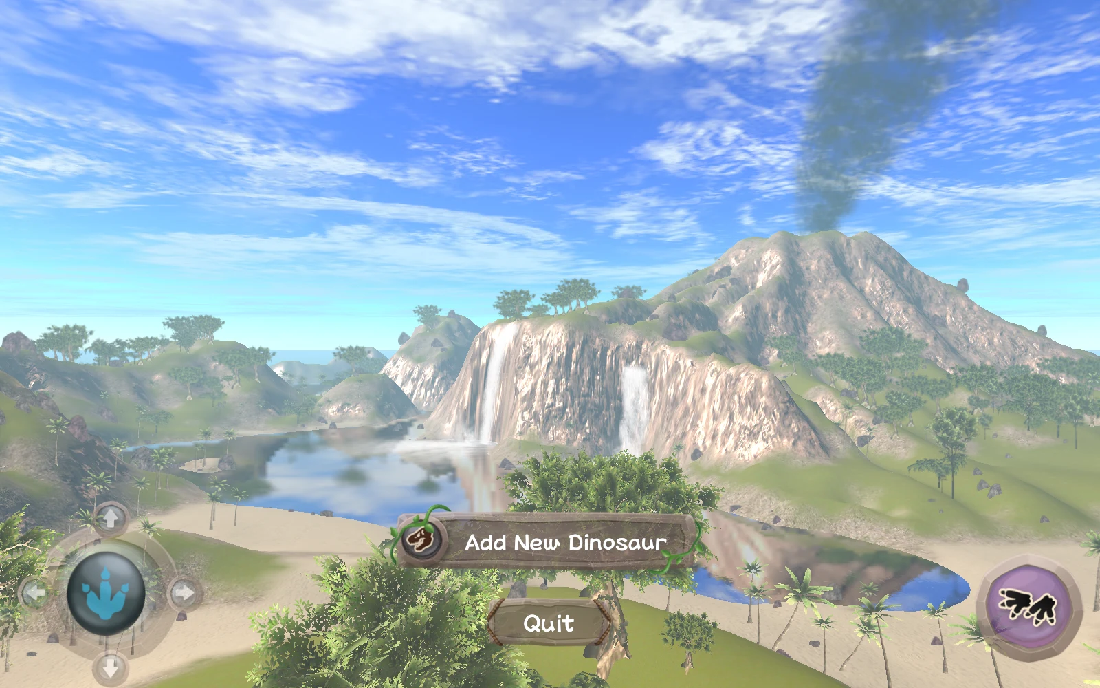 Play 初始場景與 Add New Dinosaur