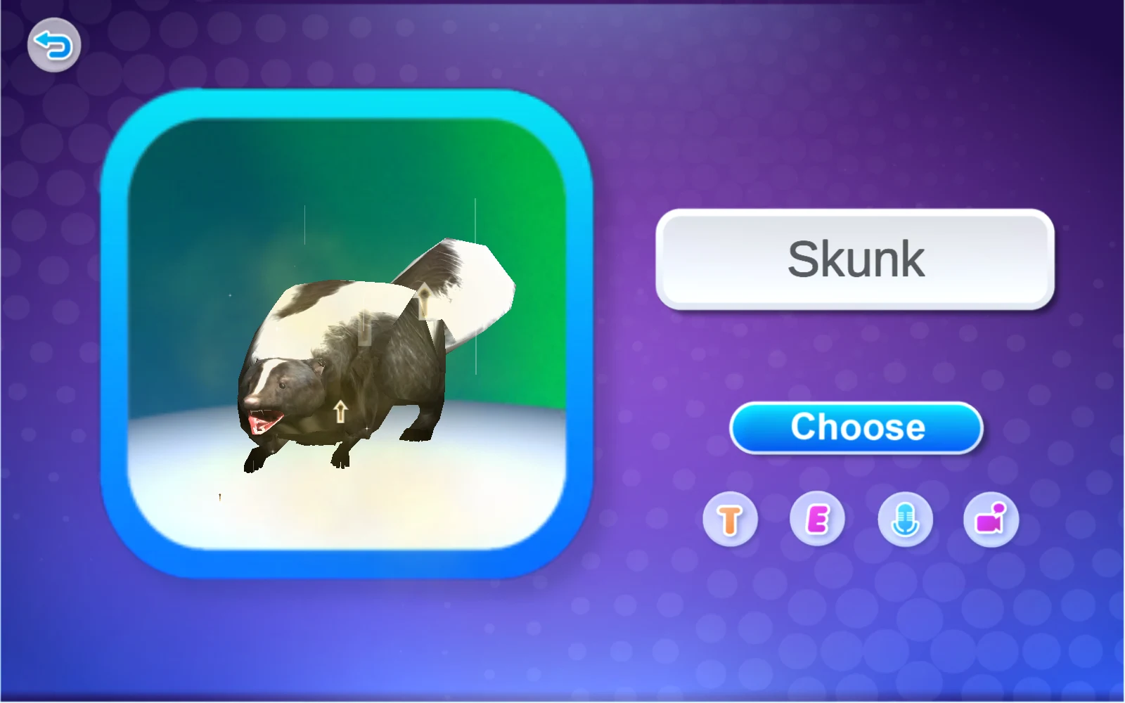 Skunk名稱與Choose按鈕