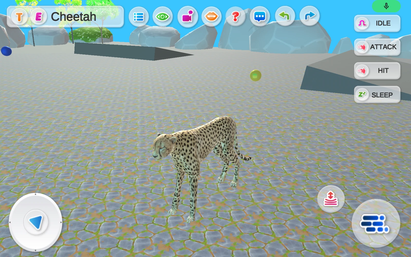Cheetah活動場景與實際動作清單