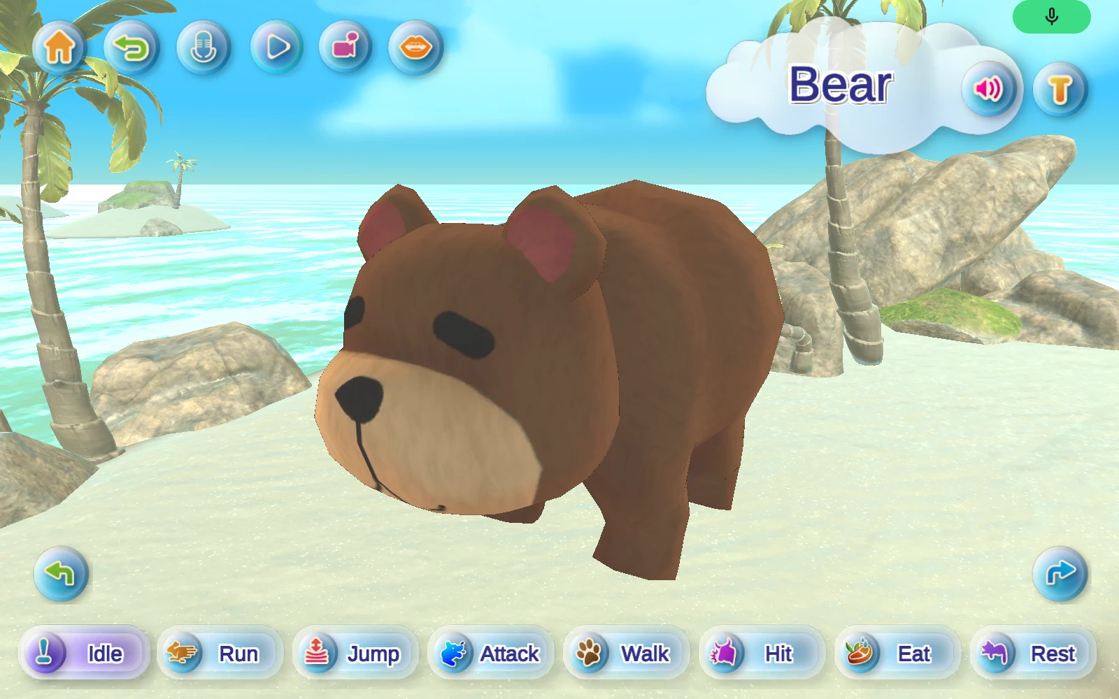 從學習清單開啟Bear動作畫面