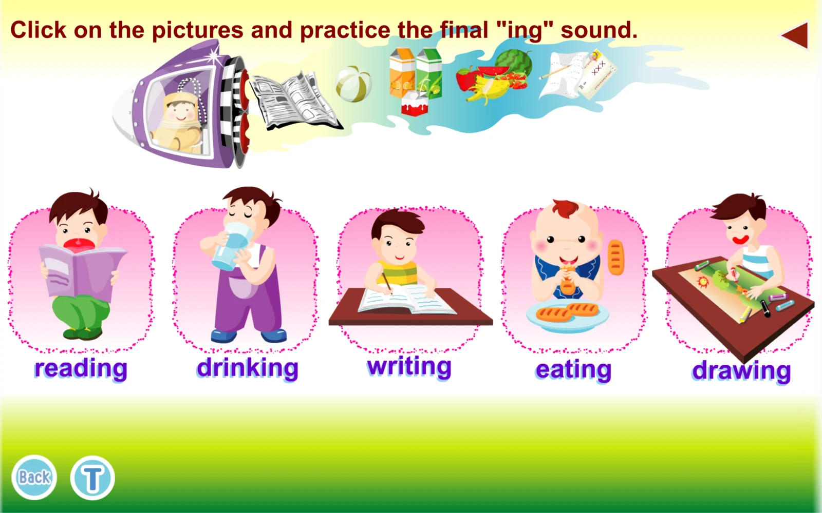 S3 Activities 字尾 ing 發音練習圖卡