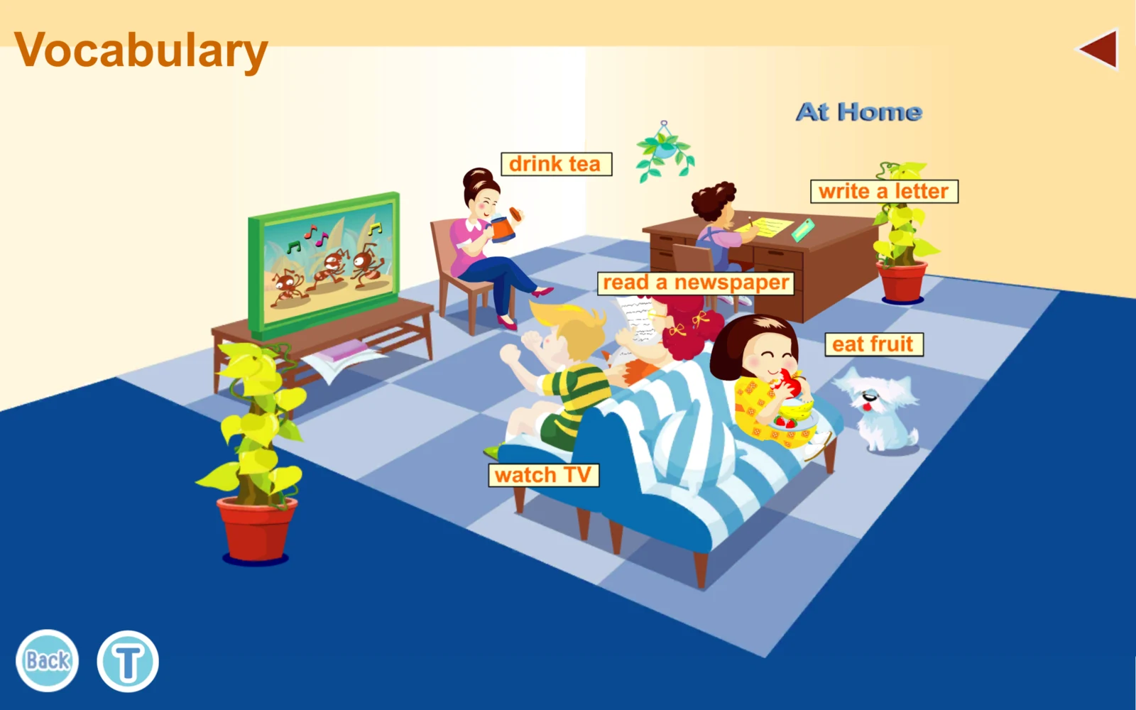 S3 Activities Vocabulary 居家動作與字詞畫面