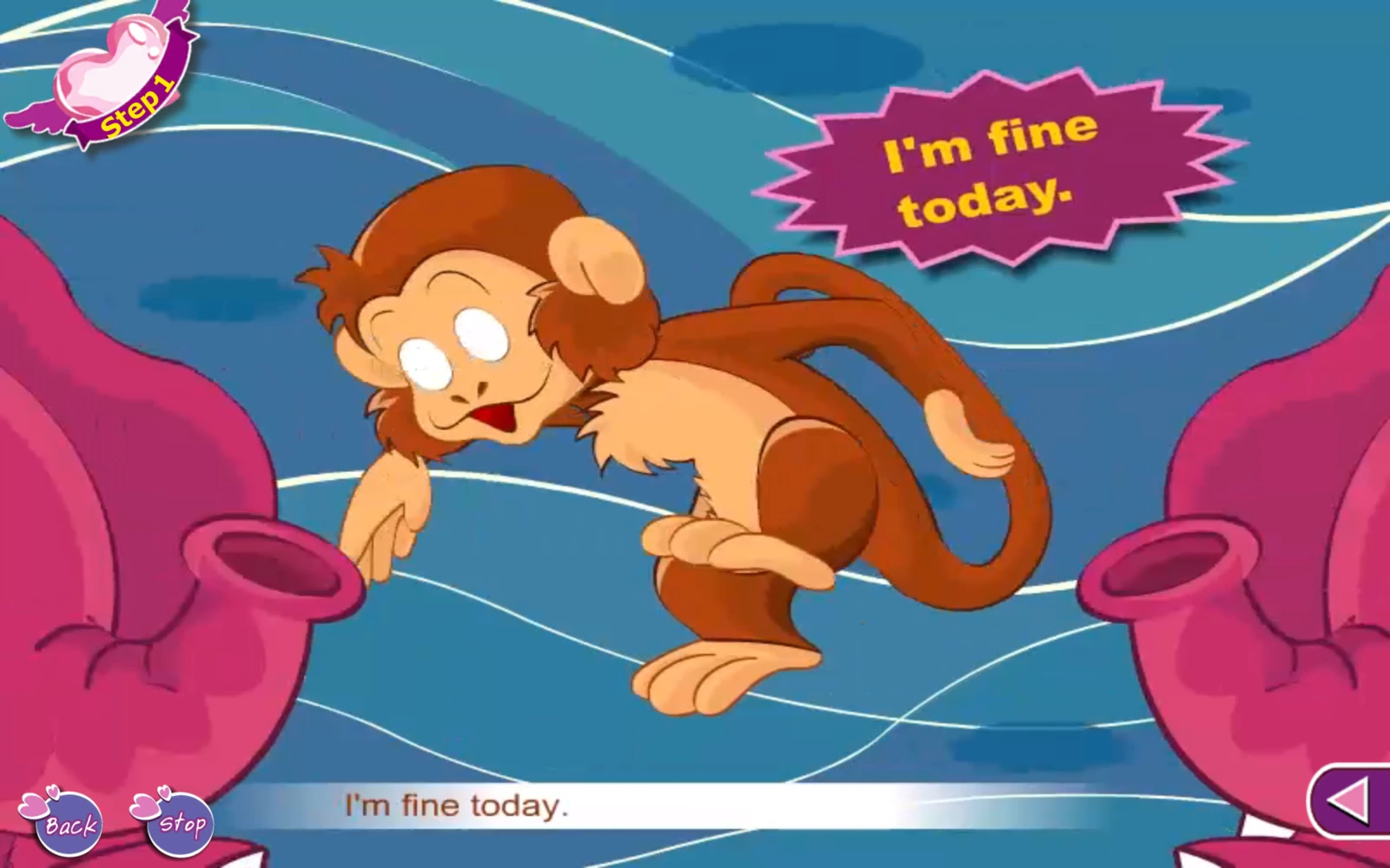 T4 Song 顯示 I'm fine today 歌詞